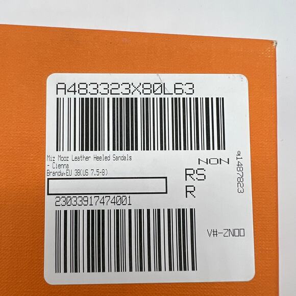 Miz Mooz Leather Heeled Sandals Womens Size 7.5 Brown Cienna - Picture 11 of 12